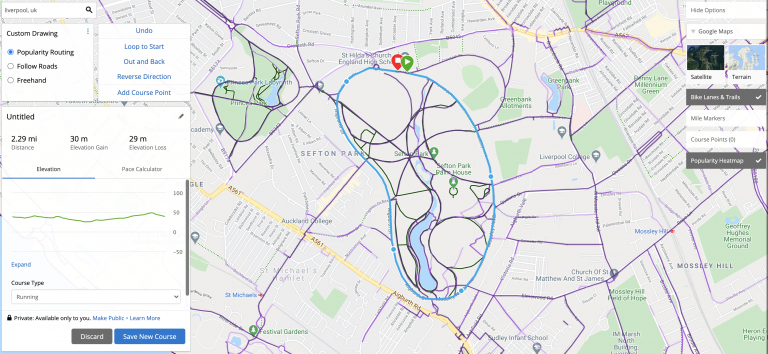 running watch with route map