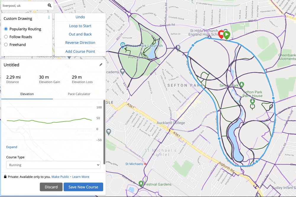 Garmin Courses Feature